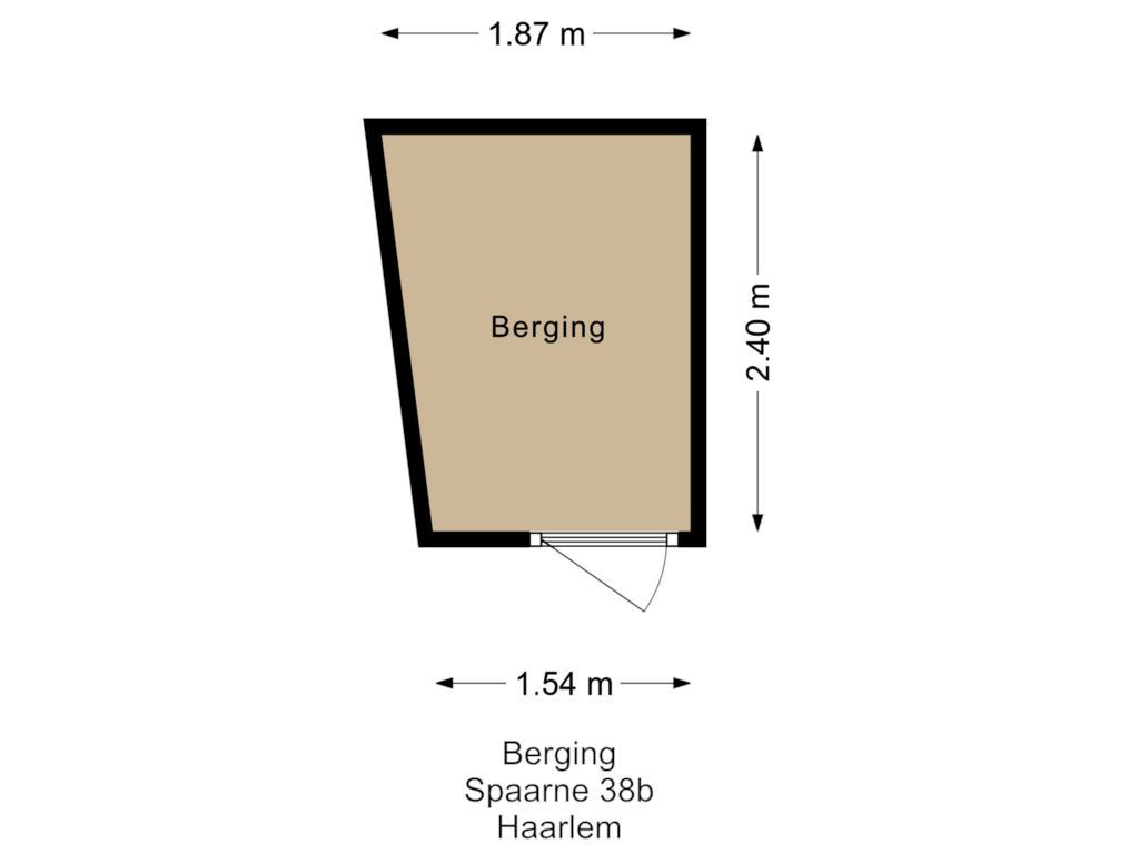 View floorplan of Berging of Spaarne 38-B