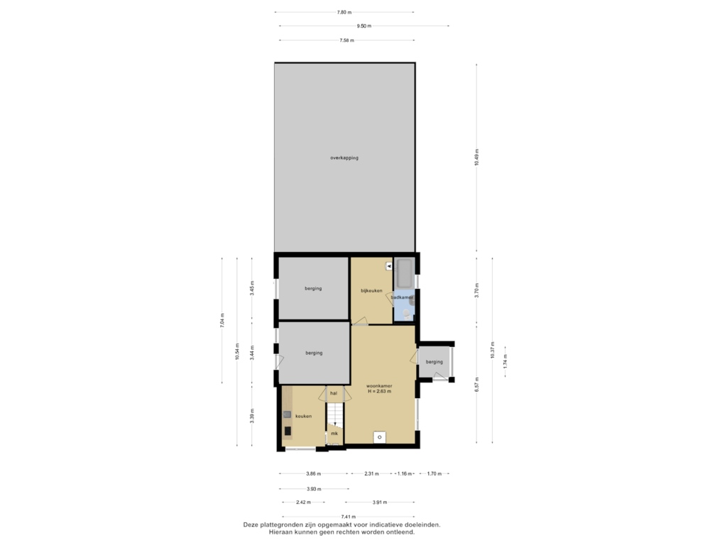 Bekijk plattegrond van Bijgebouw - bg van Kanaaldijk 2-- 3