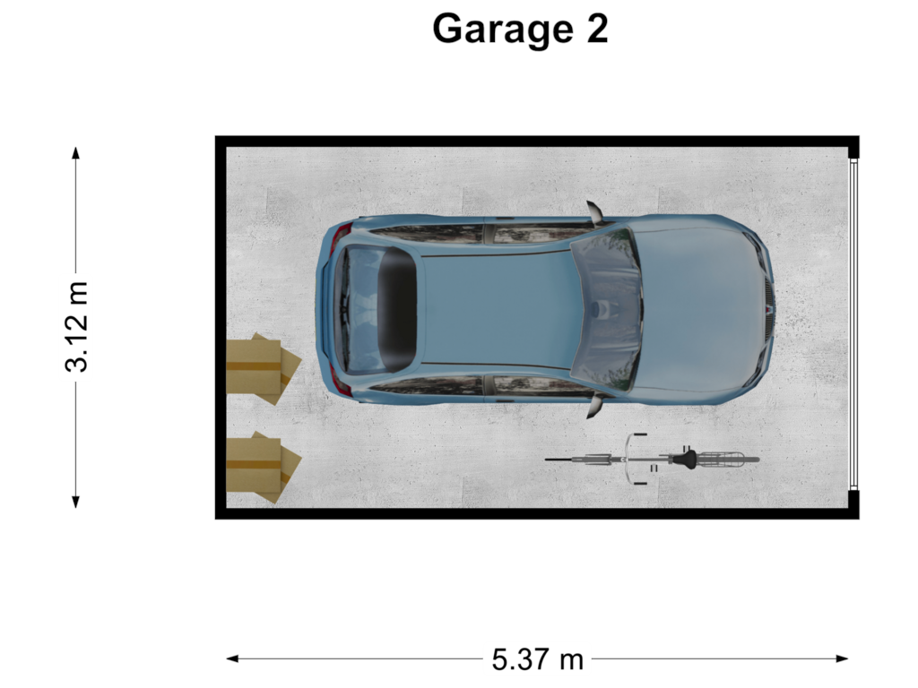 Bekijk plattegrond van Garage 2 van Dorpsstraat 23