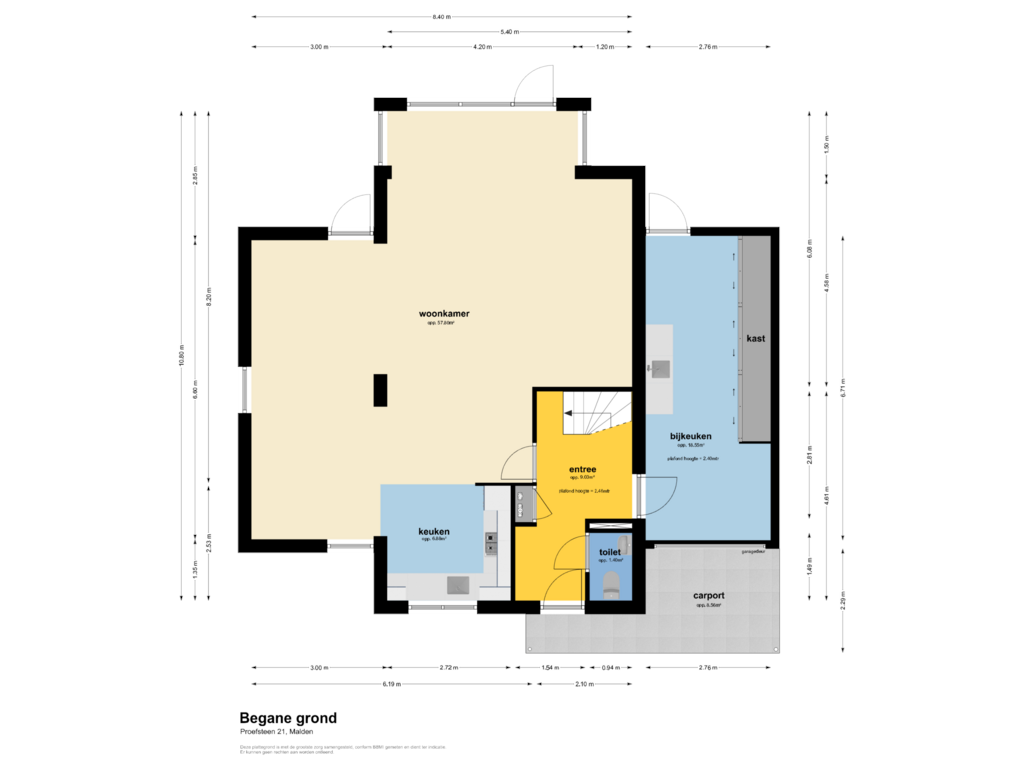 Bekijk plattegrond van begane grond van Proefsteen 21