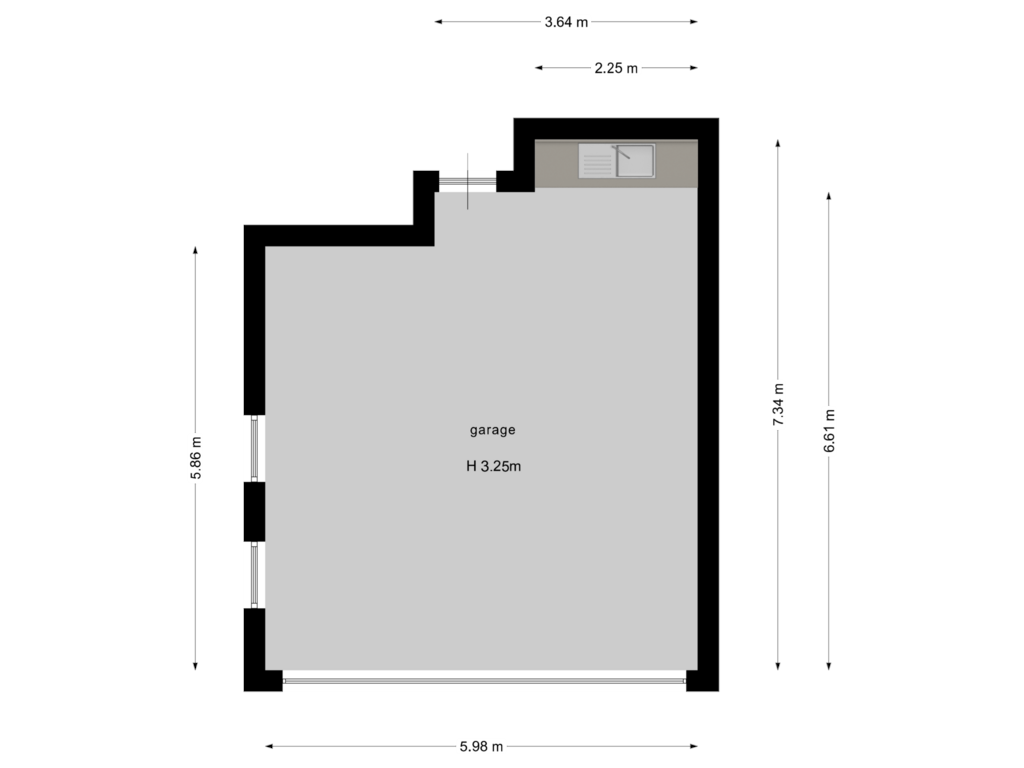 Bekijk plattegrond van Garage van Burgemeester Ketelaarstraat 15-G