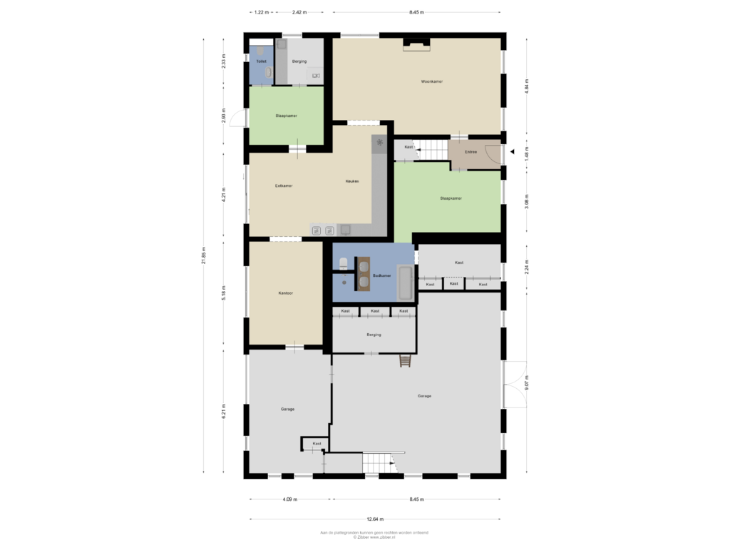 Bekijk plattegrond van Begane grond van Kapelstraat 3