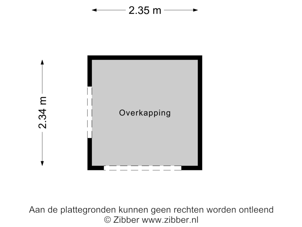 Bekijk plattegrond van Overkapping van Kapelstraat 3