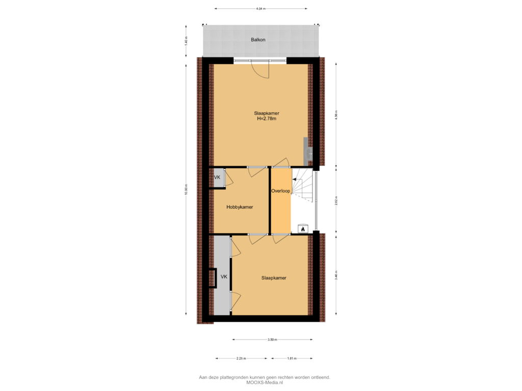 Bekijk plattegrond van 2e Verdieping van Spanjaardstraat 69