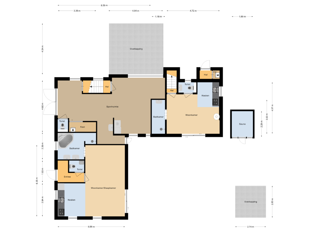 Bekijk plattegrond van Bijgebouw van Noord Stegeren 54