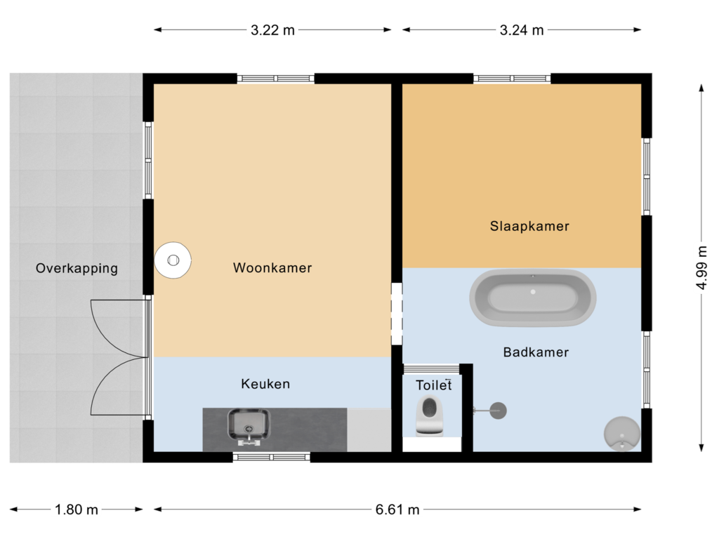 Bekijk plattegrond van Bijgebouw 2 van Noord Stegeren 54