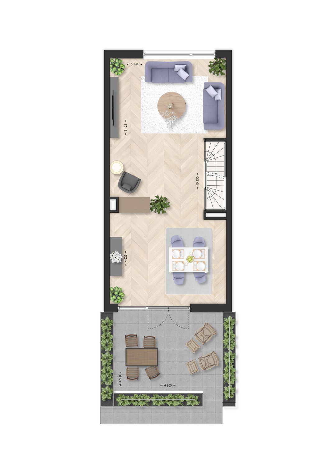 Foto 7 van Tussenwoning Amelie (Bouwnr. 14)