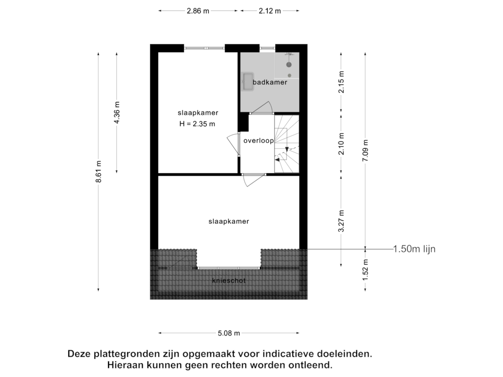 View floorplan of 1e verdieping of Koolmees 60