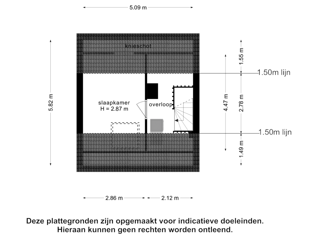 View floorplan of 2e verdieping of Koolmees 60