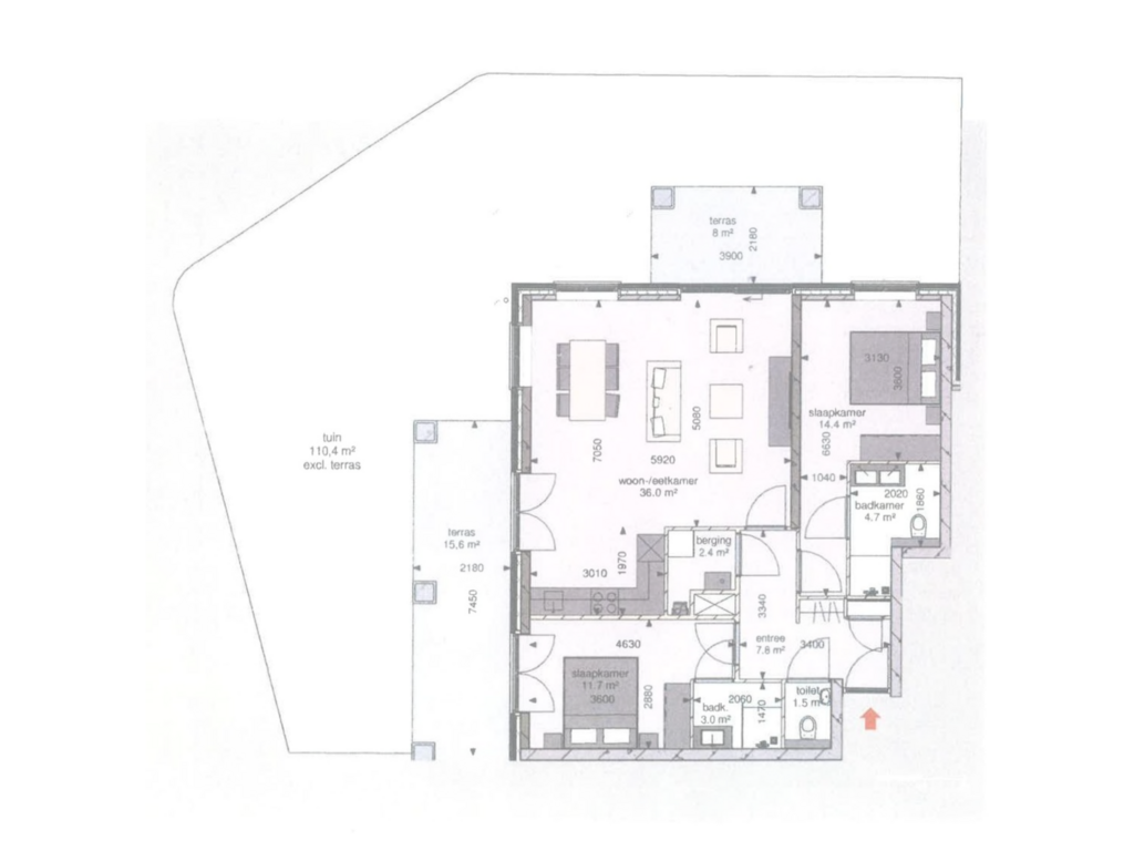 View floorplan of First floor of Vlamingpolderweg 4-D003