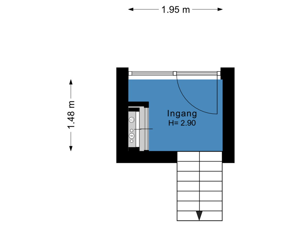 View floorplan of Begane grond of Dam 1