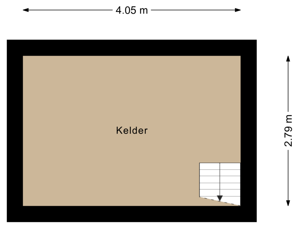 View floorplan of Kelder of Schaapsweg 124