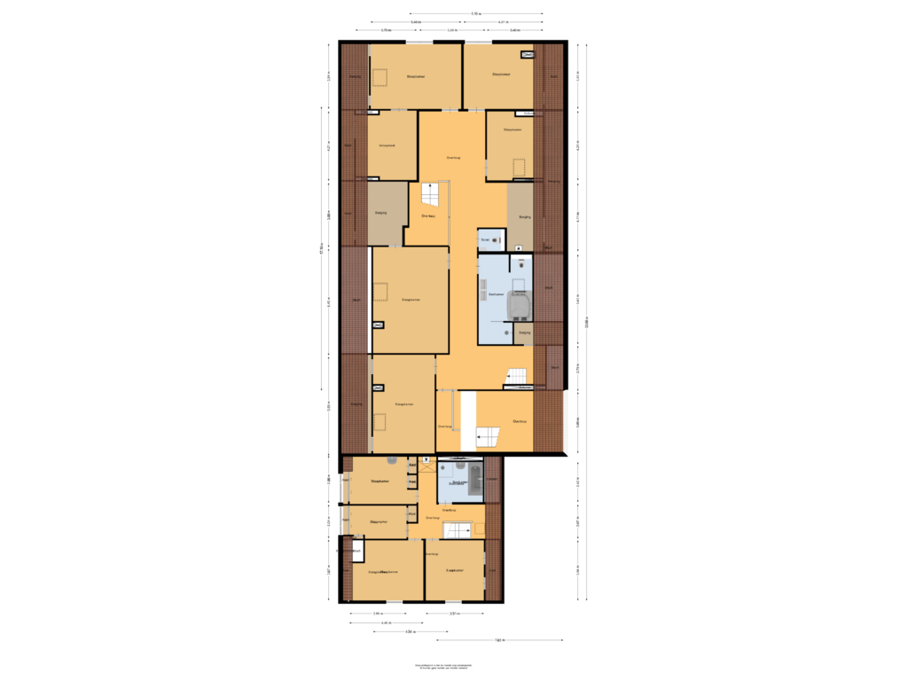 View floorplan of Eerste verdieping of Schaapsweg 124