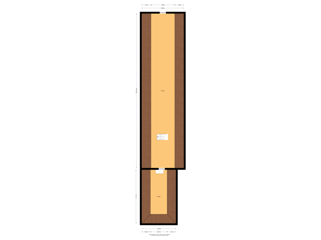 View floorplan of Zolder 1-2 of Schaapsweg 124