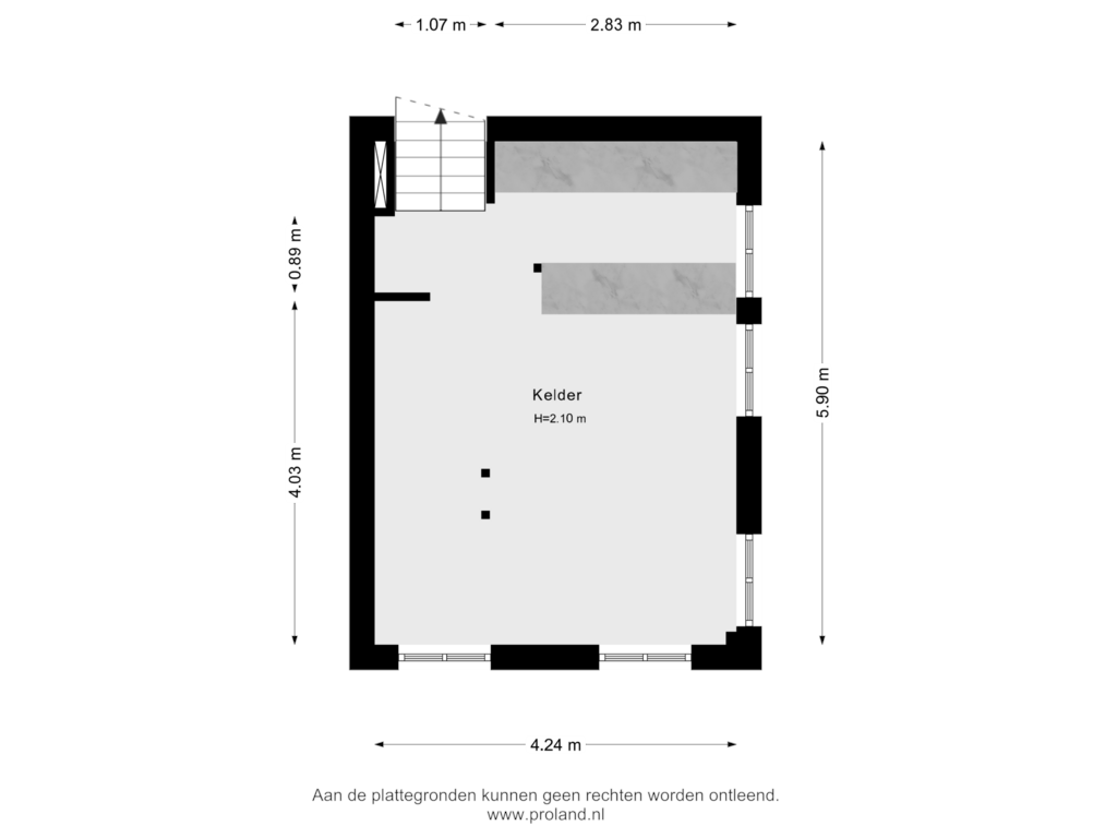 Bekijk plattegrond van Kelder van Straatweg 31