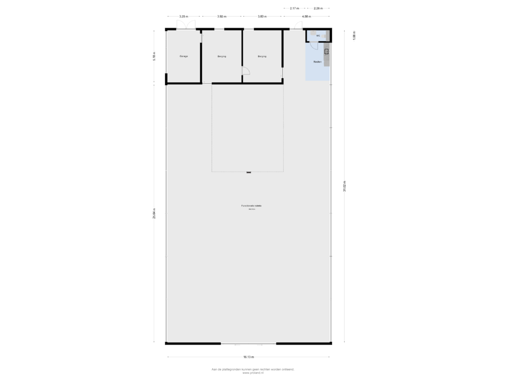 View floorplan of Funcionale ruimte Begane Grond of Straatweg 31