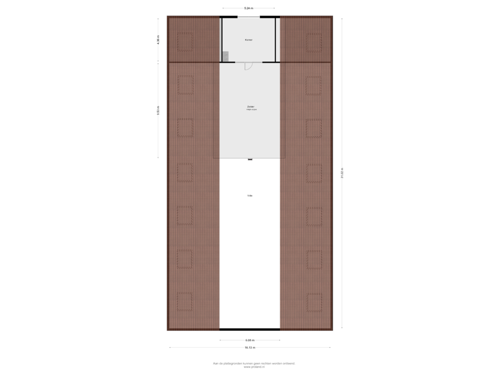 View floorplan of Funcionale ruimte 1e Verdieping of Straatweg 31