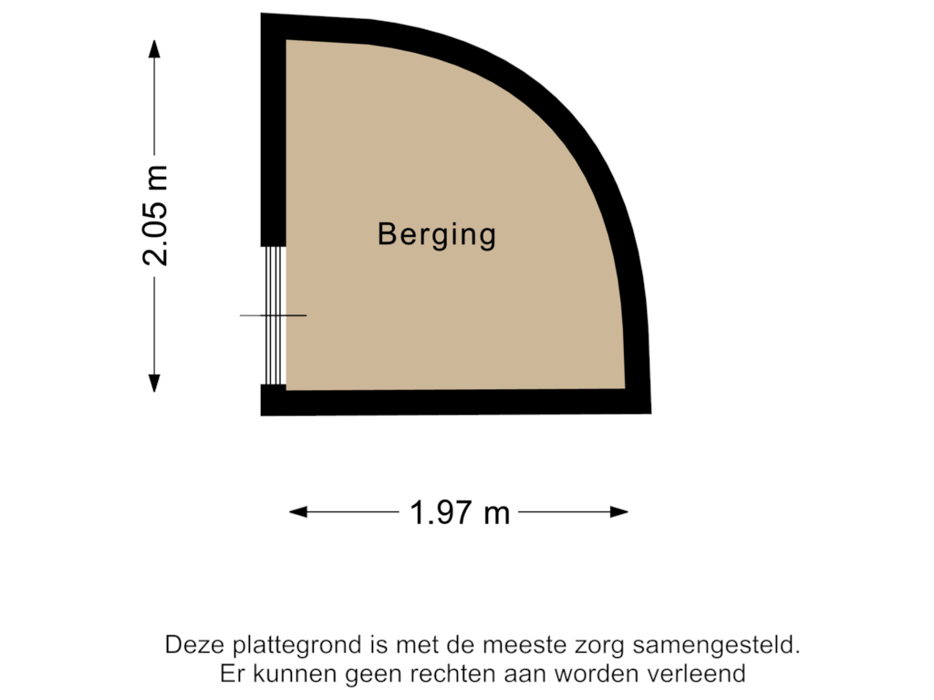 View floorplan of Berging of Prinsenlaan 244