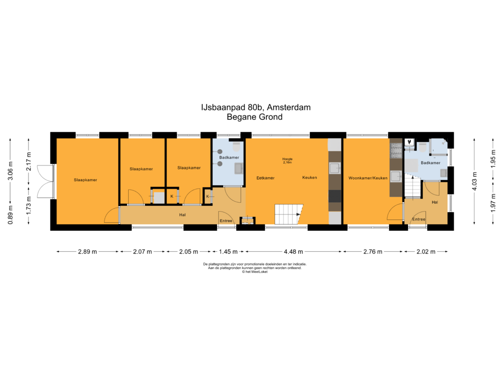 View floorplan of Begane Grond of IJsbaanpad 80-B