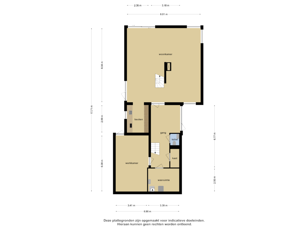 Bekijk plattegrond van Souterrain van Burg. Snijdersstraat 17