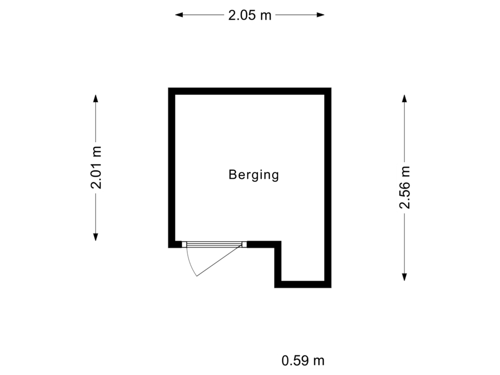 Bekijk plattegrond van Berging van Strevelsweg 1052