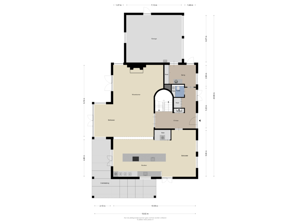 Bekijk plattegrond van Begane grond van Westerdijk 34