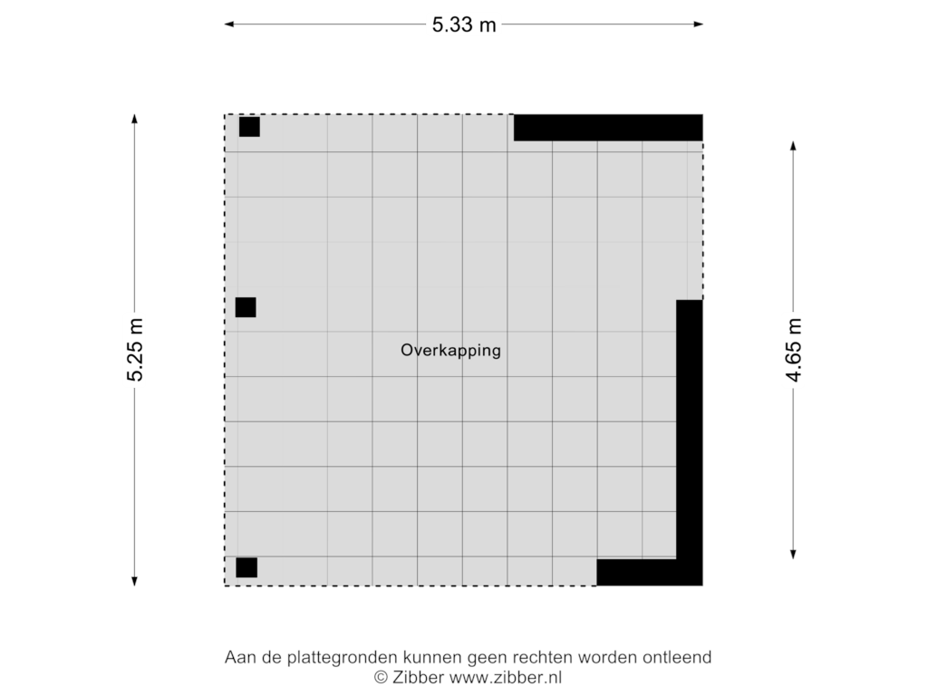 Bekijk plattegrond van Overkapping van Westerdijk 34