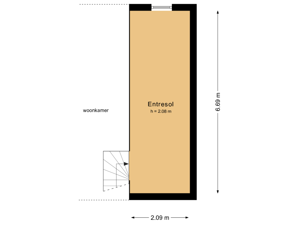 Bekijk plattegrond van Entresol van Elft 42