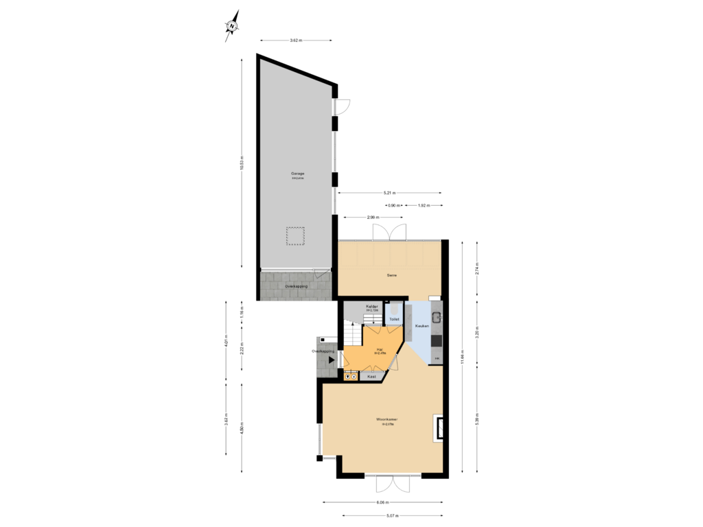 View floorplan of Begane Grond of Cort van der Lindenstraat 6