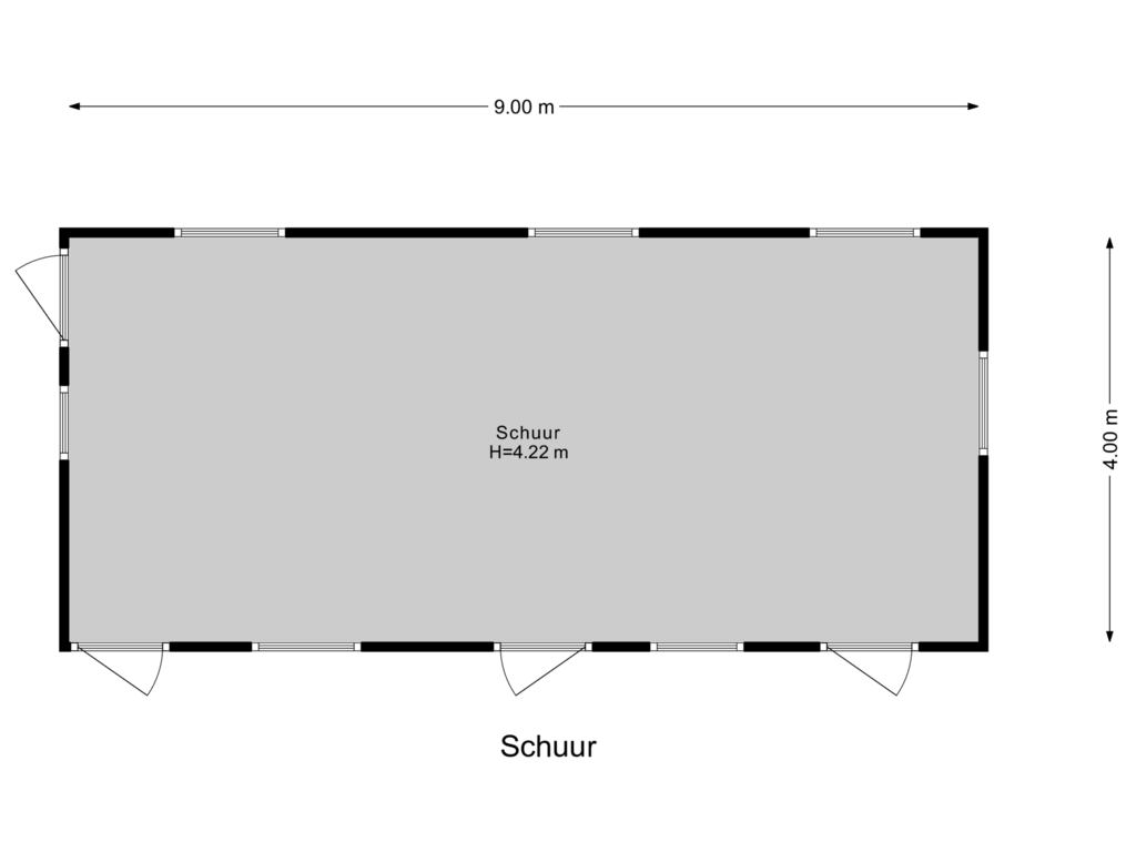 Bekijk plattegrond van Schuur van Kerkstraat 29