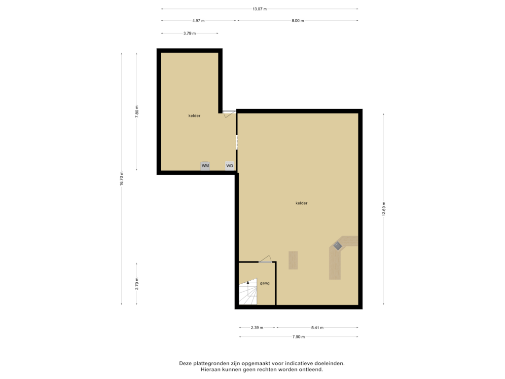 Bekijk plattegrond van Souterrain van Putterweg 11-A