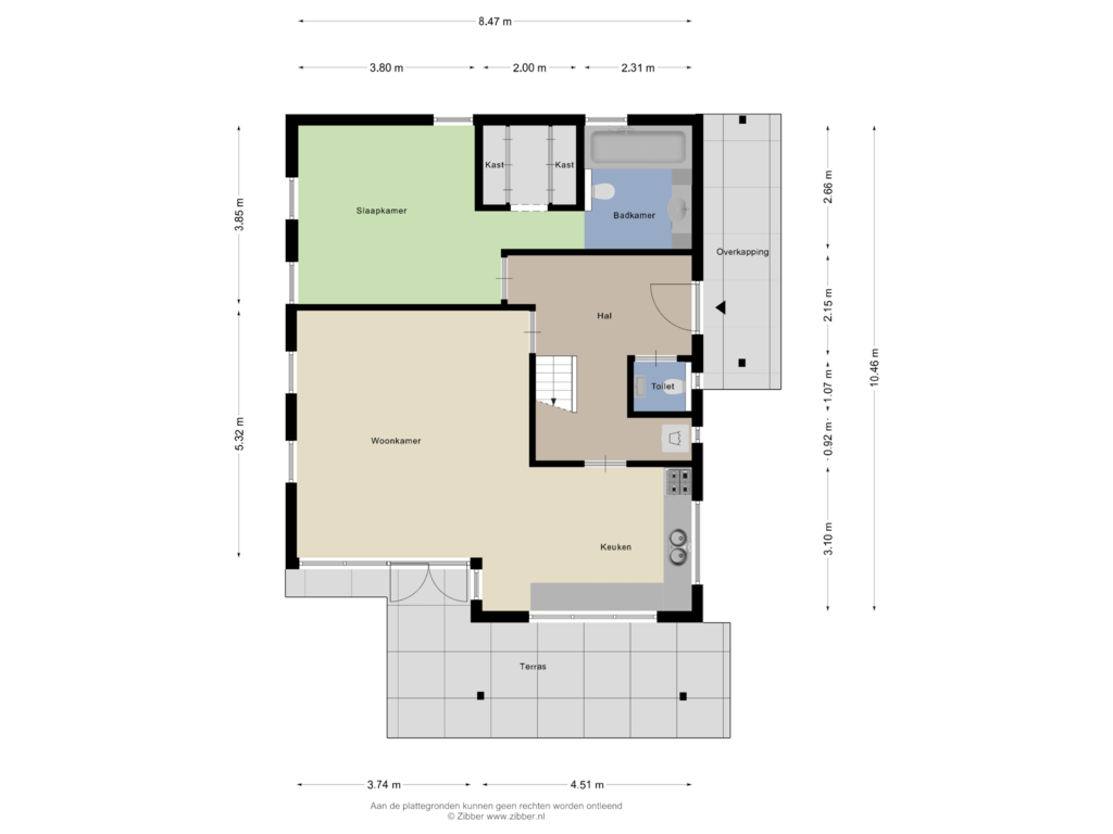 Bekijk plattegrond van Bijgebouw van Hunebedstraat 24