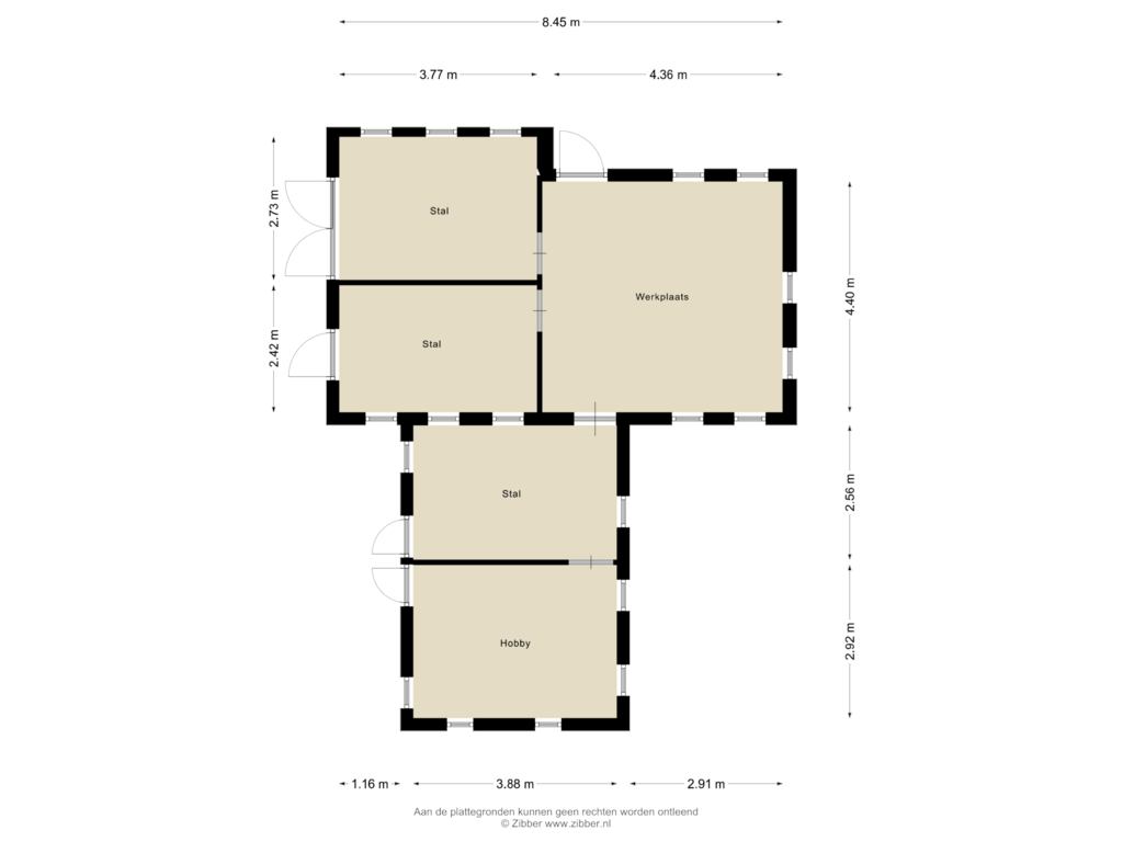 Bekijk plattegrond van Stal van Hunebedstraat 24