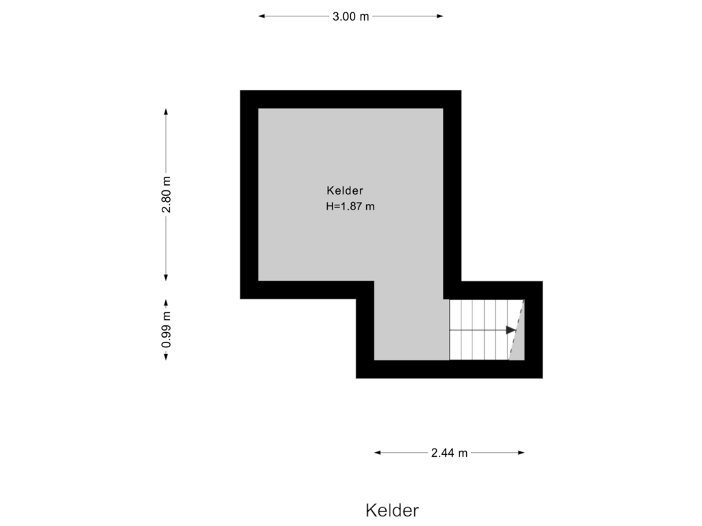 Bekijk plattegrond van Kelder van Dorpsstraat 5