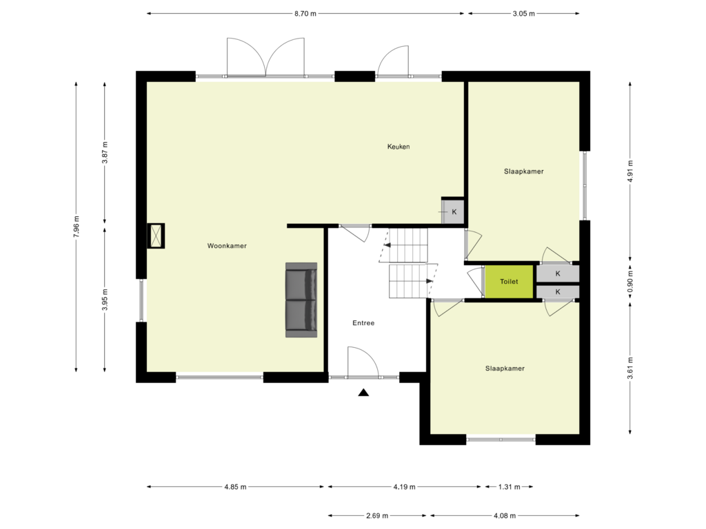 Bekijk plattegrond van Begane Grond van Acacialaan 65