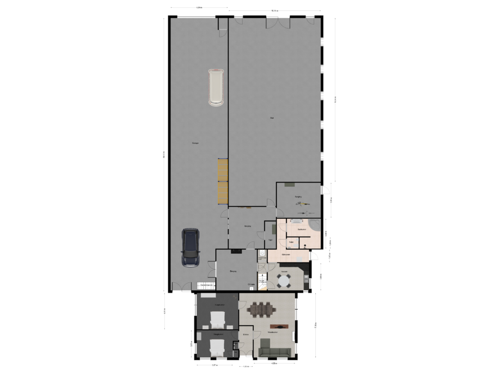 Bekijk plattegrond van Begane grond van Dedemsvaartseweg-Zuid 11