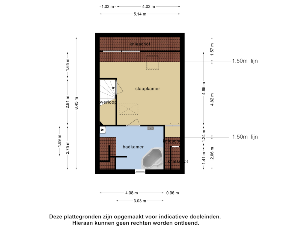 View floorplan of 2e verdieping of Ansjoviskade 8