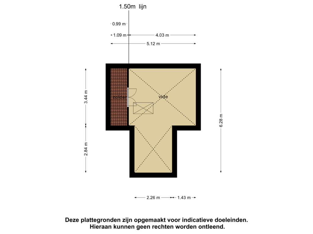 Bekijk plattegrond van Zolder van Ansjoviskade 8