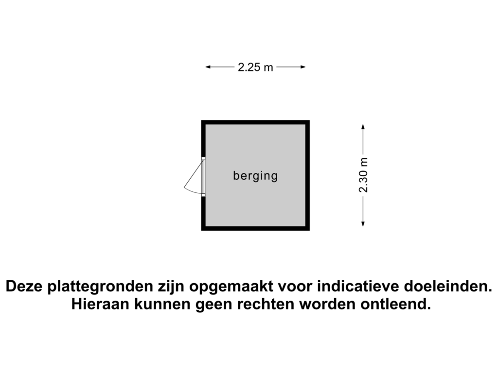 View floorplan of Berging of Ansjoviskade 8