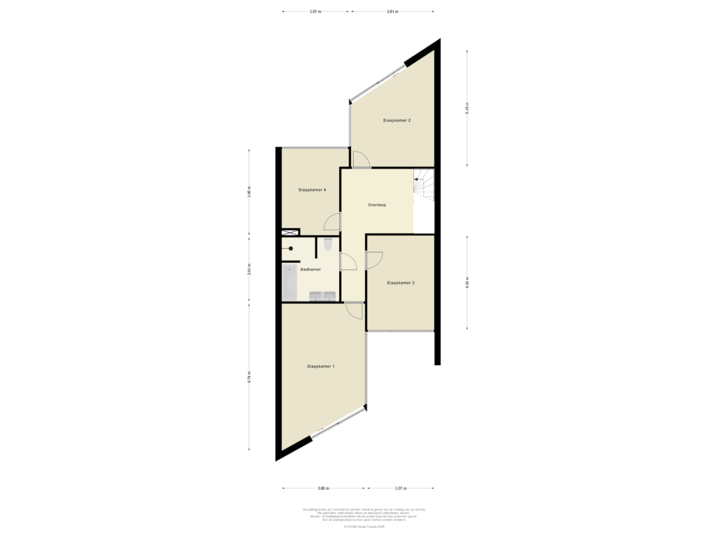 Bekijk plattegrond van 1e Verdieping van Juwelenstraat 25