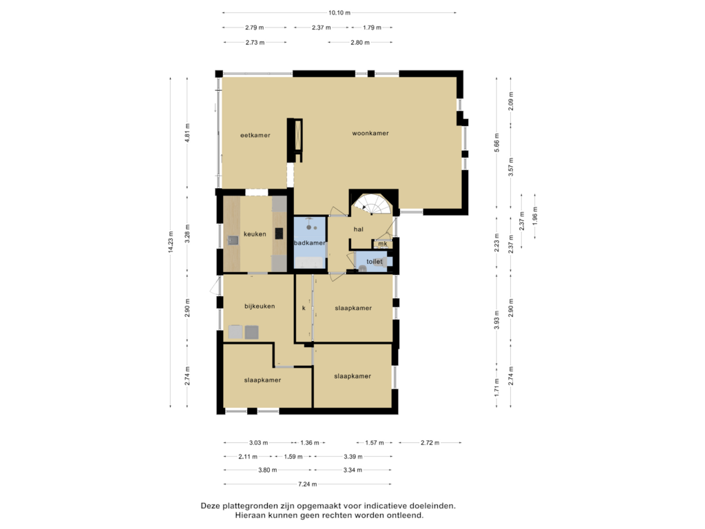 Bekijk plattegrond van Begane grond van Hoenderkamp 6