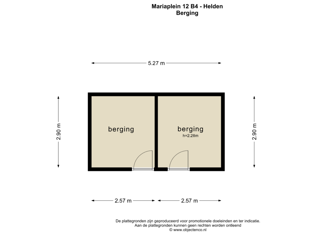 Bekijk plattegrond van BERGING van Mariaplein 12-B4