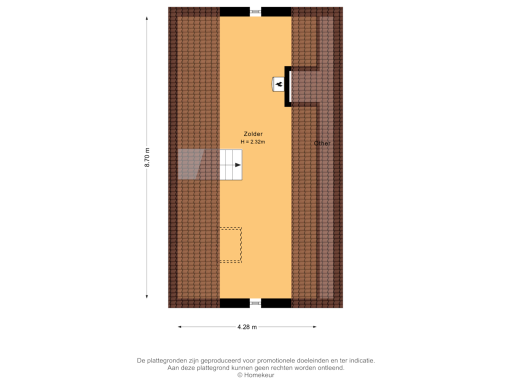 Bekijk plattegrond van Zolder van Peppellaan 24