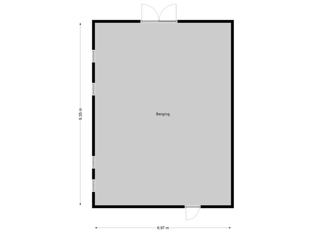 Bekijk plattegrond van Berging 1 van Burgemeester de Goedestraat 12