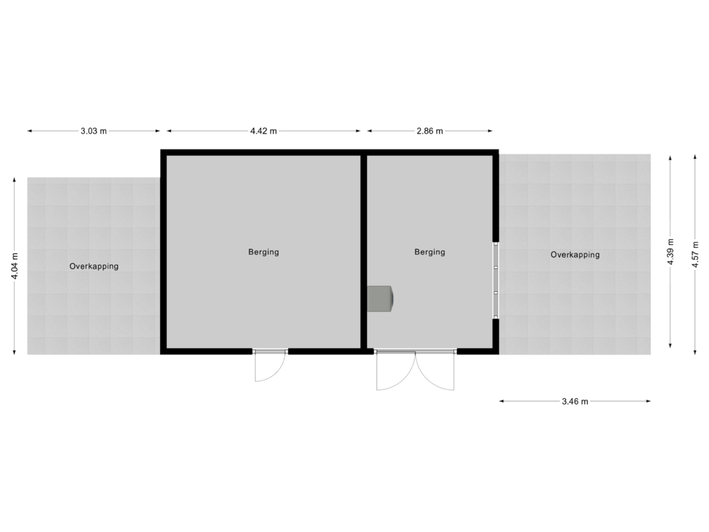 Bekijk plattegrond van Berging 2 van Burgemeester de Goedestraat 12