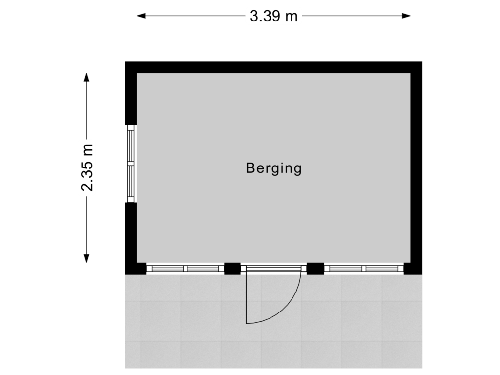 Bekijk plattegrond van Berging 3 van Burgemeester de Goedestraat 12