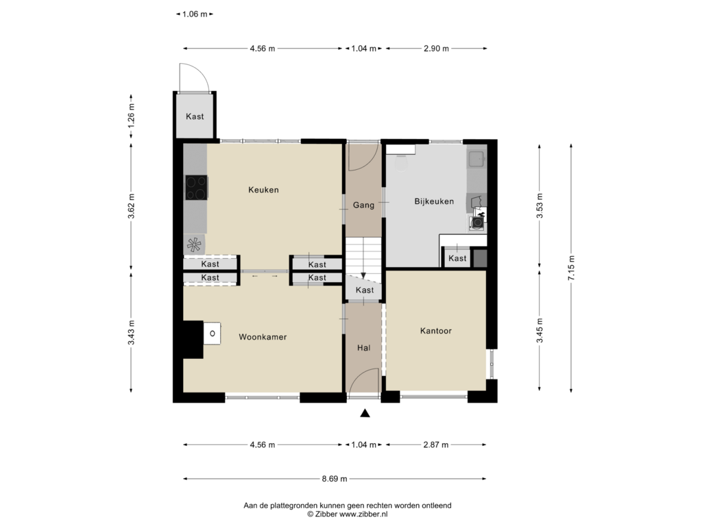 Bekijk plattegrond van Begane grond van Sint Bavodijk 16