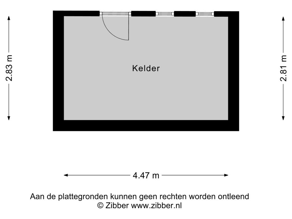 Bekijk plattegrond van Kelder van Sint Bavodijk 16