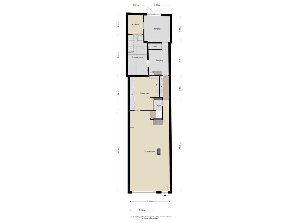 View floorplan of BEGANE GROND of Spoorstraat 56