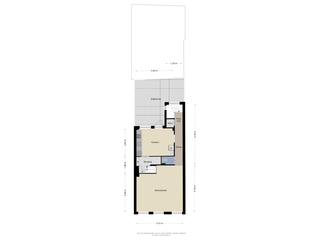 View floorplan of EERSTE VERDIEPING of Spoorstraat 56